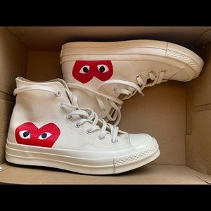 White CDG converse